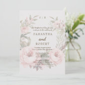 Invitation Romantique Dusty rose Faded FlorRose (Debout devant)