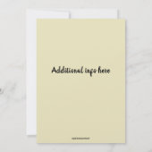 Invitation Romantique Editable Lune de miel (Dos)