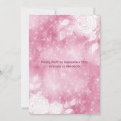 Invitation Romantique élégant bokee Roses blanches Quinceañer (Dos)