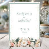 Invitation Romantique Élégant Mariage Floral Bow