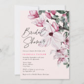 Invitation Romantique Élégant minimal rose Fête des mariées f (Devant)