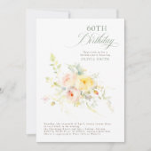 Invitation Romantique Elégante Florale été fête d'anniversair (Devant)