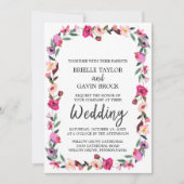 Invitation Romantique Fairytale Blossom Wreath Mariage (Devant)