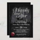 Invitation Romantique Fairytale Castle Rose Thorn Mariage (Devant / Derrière)