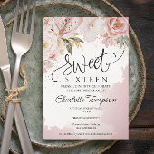 Invitation Romantique fleurs sauvages printemps doux 16