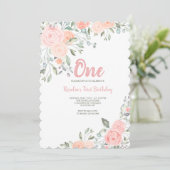 Invitation Romantique Floral Anniversaire (Debout devant)