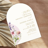 Invitation Romantique Floral Arché Printemps Mariage de autom