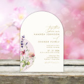 Invitation Romantique Floral Arché Printemps Mariage de autom