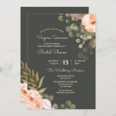 Invitation Romantique Floral Bridal (Devant / Derrière)