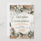 Invitation Romantique Floral Élégant Mariage d'Inspirété mode (Devant)