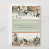 Invitation Romantique Floral Élégant Mariage d'Inspirété mode (Dos)