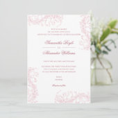 Invitation Romantique Floral Français Rococo Dusty Mariage Ro (Debout devant)