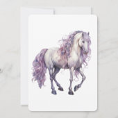 Invitation Romantique Floral Lavande Cheval Blanc Anniversair (Dos)