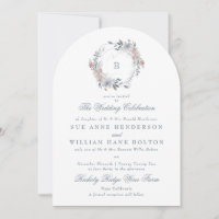 Romantique Floral Monogramme Mariage d'arc de cour