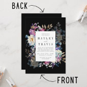 Invitation Romantique Floral Moody Dark Flowers Mariage