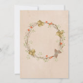 Invitation Romantique Floral Script Wreath Mariage de verdure (Dos)