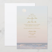 Invitation Romantique Galveston Beach Texas Seaside Mariage (Devant / Derrière)