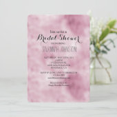 Invitation Romantique Glam rose douche nuptiale (Debout devant)