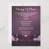 Invitation Romantique Gothique Roses et Pétales Changement de (Devant)