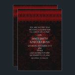 Invitation romantique gothique rouge-noir<br><div class="desc">Invitation romantique gothique rouge-noir et dentelle. Customisez pour tout événement.</div>