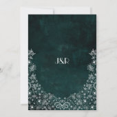 Invitation Romantique Green et blanc design de jardin secret, (Dos)
