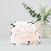 Invitation Romantique jardin fleuri Serez-vous ma servante d' (Debout devant)