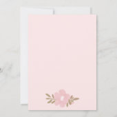 Invitation Romantique Jolie fête de thé floral douche nuptial (Dos)