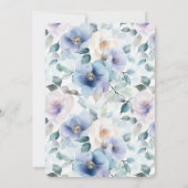 Invitation Romantique Jolie Lavande Fleurs Anniversaire (Dos)