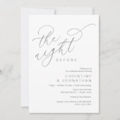 Invitation Romantique La Nuit Avant Le Dîner De Répétition Ma (Devant)