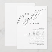 Invitation Romantique La Nuit Avant Le Dîner De Répétition Ma (Devant / Derrière)
