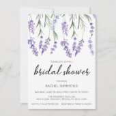 Invitation Romantique Lavande de douche nuptiale (Devant)