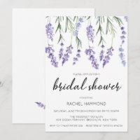 Invitation Romantique Lavande de douche nuptiale