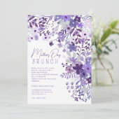 Invitation Romantique lavande fleurs sauvages printemps jour  (Debout devant)