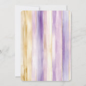 Invitation Romantique Lavande White Horse Stripes Anniversair (Dos)