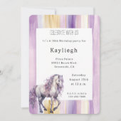Invitation Romantique Lavande White Horse Stripes Anniversair (Devant)