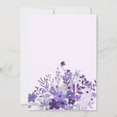 Invitation Romantique lavende fleurs sauvages printemps nupti (Dos)