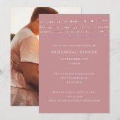 Invitation Romantique Lumières Fée Dusty Dîner de répétition  (Devant / Derrière)