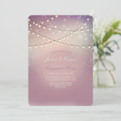 Invitation Romantique Lumières Strung Engagement Partie Invit (Debout devant)