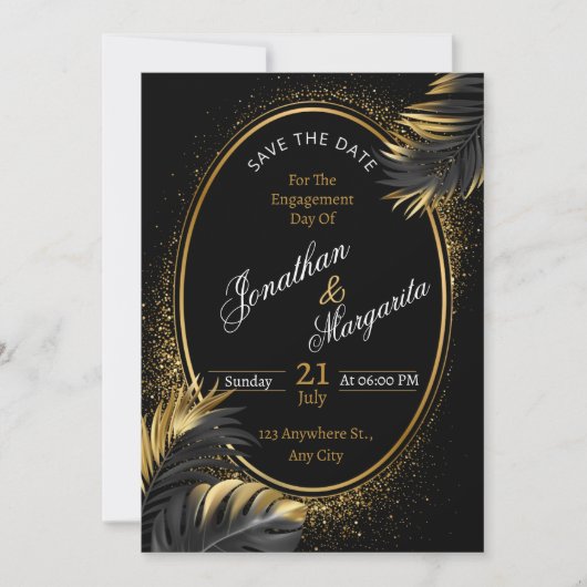 Invitation Romantique Mariage-Gifte - Conception i (Devant)
