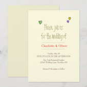 Invitation Romantique Mariage Invit (Devant / Derrière)