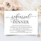 Invitation Romantique Moderne, Dîner de Répétition de Mariage