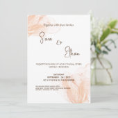 Invitation Romantique Moderne Simple Blush et mariage blanc I (Debout devant)