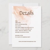 Invitation Romantique Moderne Simple Blush et mariage blanc I (Dos)