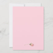 Invitation Romantique moderne tulip rose baby shower fille fi (Dos)