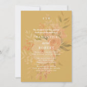 Invitation Romantique Mustard Boho Floral (Devant)