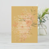 Invitation Romantique Mustard Boho Floral (Debout devant)