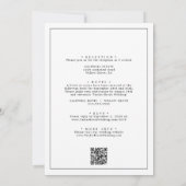 Invitation Romantique Noir Chic Traditionnel Tout En Un Maria (Dos)