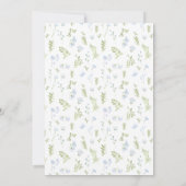 Invitation Romantique pastel bleu fleur mariage numéros de ta (Dos)