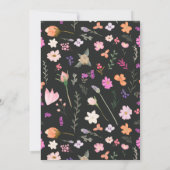 Invitation Romantique pastel fleurs sauvages baby shower de p (Dos)