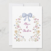 Invitation Romantique Pastel Flower Garden Mariage Inviter (Dos)
